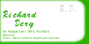 richard dery business card