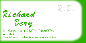 richard dery business card